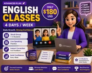 English Speaking Classes – 4 Days/Week (Advanced Plan)
